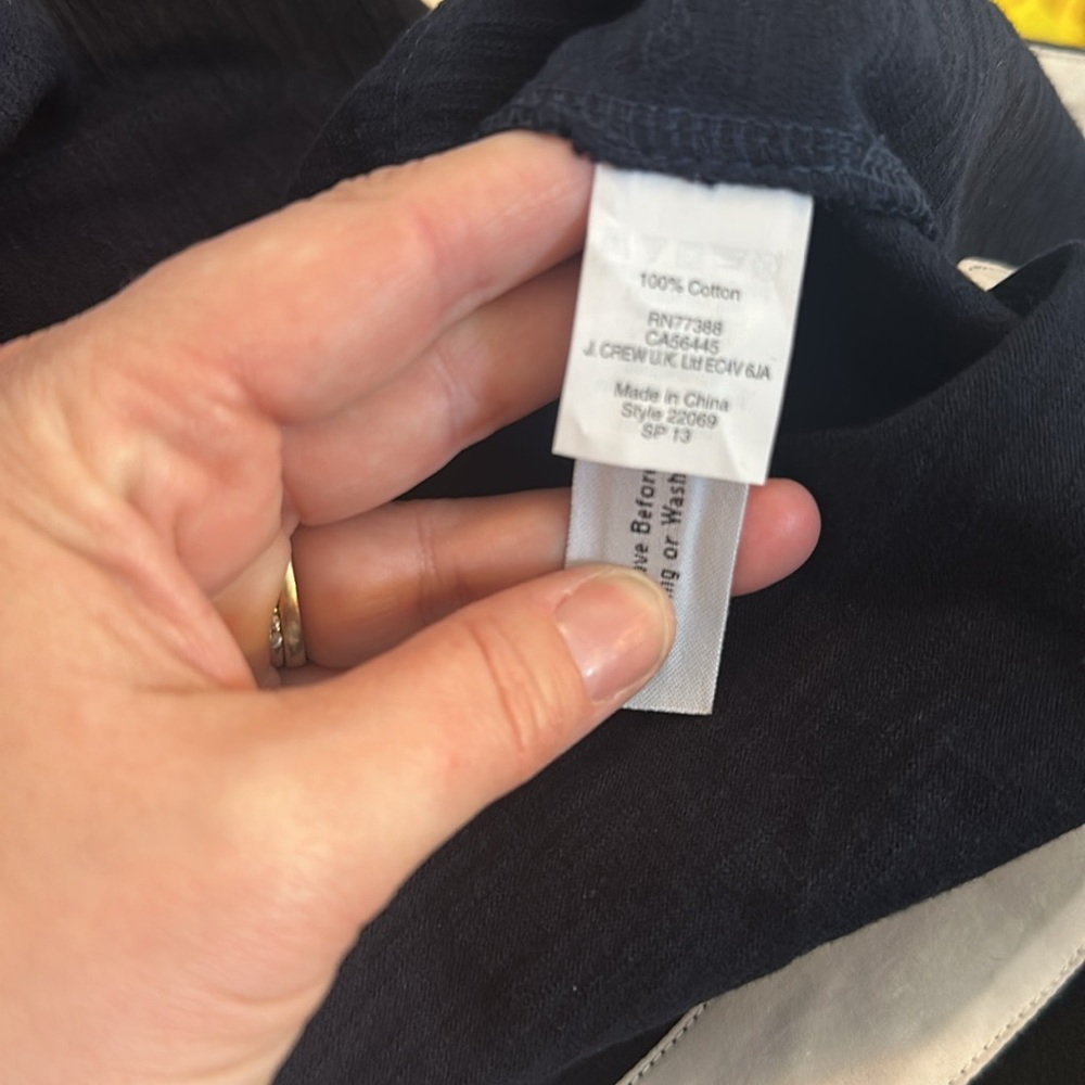 JCrew 100% Cotton Short Sleeve Color Block Dress Like New! - Picture 9 of 9